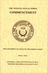 The Twelfth Annual Spring Commencement - The University of Texas of the Permian Basin