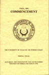 Fall, 1991 Commencement - The University of Texas of the Permian Basin