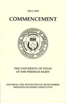 Fall 1995 Commencement - The University of Texas of the Permian Basin