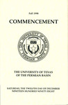 Fall 1998 Commencement - The University of Texas of the Permian Basin