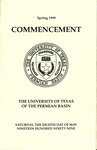 Spring 1999 Commencement - The University of Texas of the Permian Basin