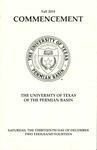 Fall 2014 Commencement - The University of Texas of the Permian Basin