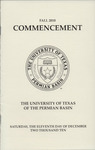Fall 2010 Commencement - The University of Texas of the Permian Basin