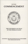 Fall 2011 Commencement - The University of Texas of the Permian Basin