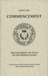 Spring 2001 Commencement - The University of Texas of the Permian Basin