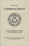 Spring 2002 Commencement - The University of Texas of the Permian Basin