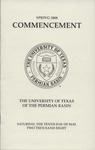 Spring 2008 Commencement - The University of Texas of the Permian Basin