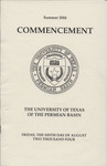 Summer 2004 Commencement - The University of Texas of the Permian Basin