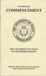 Summer 2012 Commencement - The University of Texas of the Permian Basin