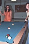 Students playing pool at the Student Union