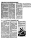 University push began in the late 50s