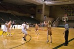 2004 Women's Basketball game Falcons vs Midland College Players #3, #00, and #22